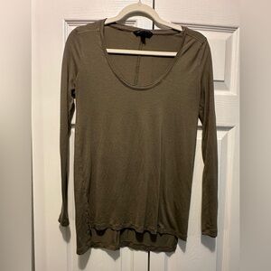 Banana Republic khaki green Long Sleeve Blouse